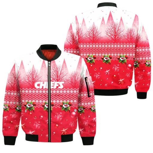 kansas city chiefs christmas pattern bomber jackets nla03241073652479 py662