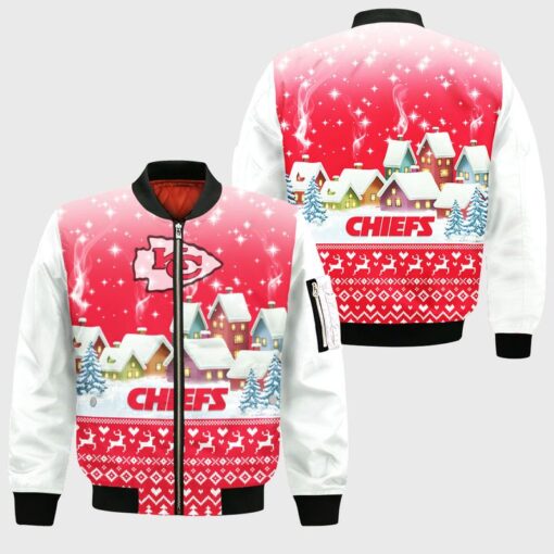 kansas city chiefs christmas pattern bomber jackets nla03811090835712