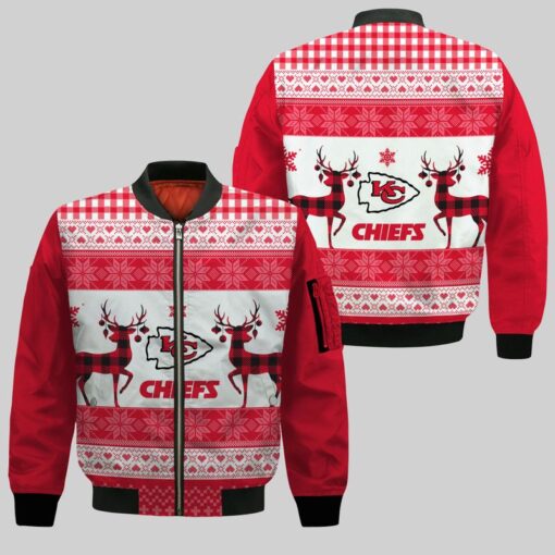 kansas city chiefs christmas pattern bomber jackets nla03871097920897 m0bvq