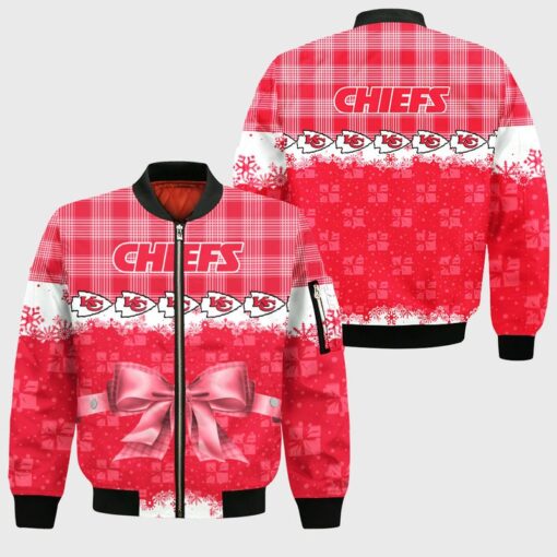 kansas city chiefs christmas snowman bomber jackets nla03691060064536 7q5hp