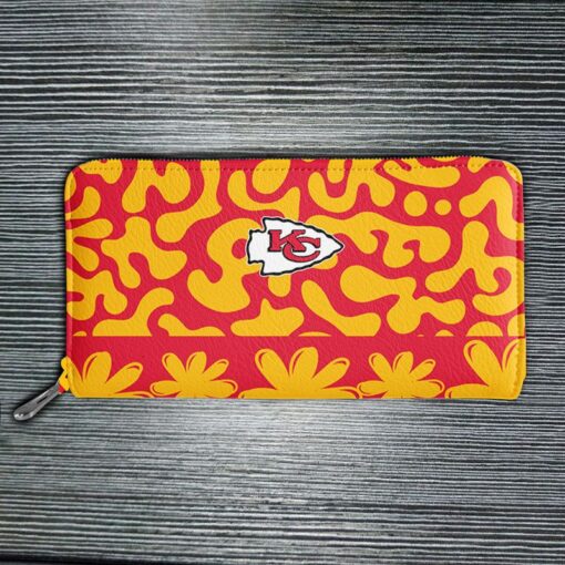 kansas city chiefs daisy pattern limited edition tote bag and wallet nla06701040410725