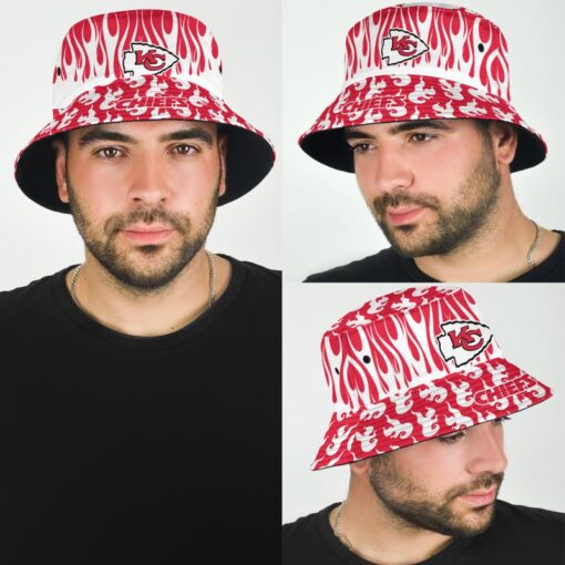 kansas city chiefs fire pattern limited edition bucket hat nla01521048213788 pqhr0