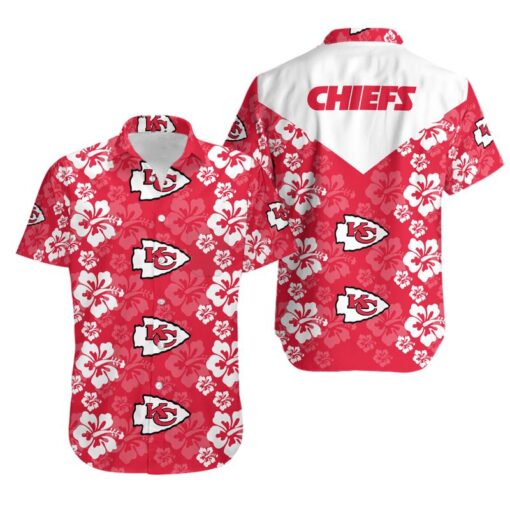 kansas city chiefs flowers hawaiian shirt and shorts summer nla00681067297088 1qsbn