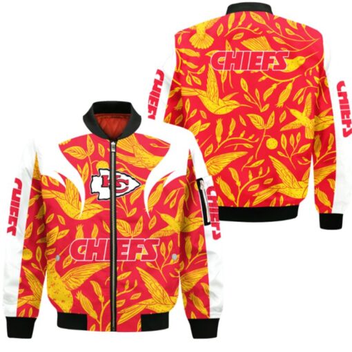 kansas city chiefs flowers unisex 3d bomber jackets nla06621030094121