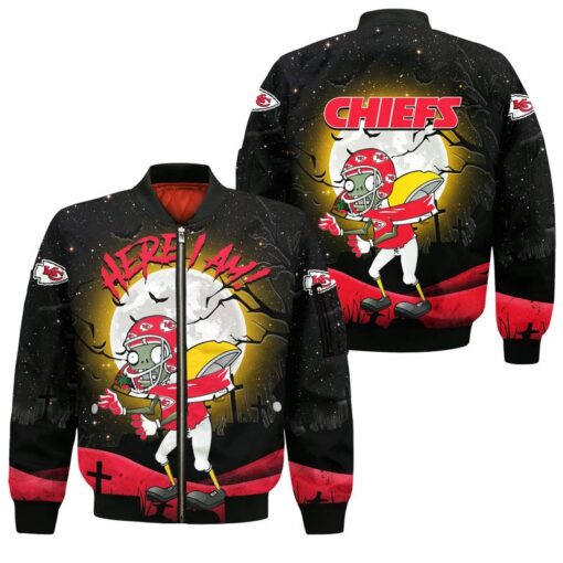 kansas city chiefs football zombie halloween all over print bomber jackets sizes s 5xl new04271017171937 jl0id