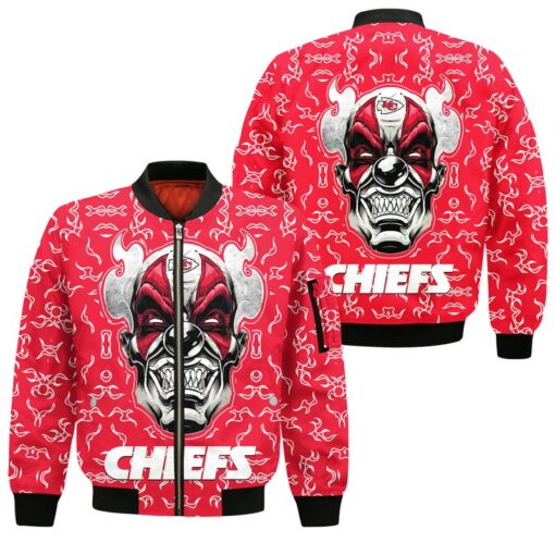 kansas city chiefs halloween clown bomber jackets new04481069389843