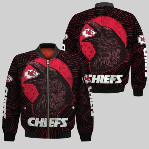 kansas city chiefs halloween crow bomber jackets nla0291106546086 y5svk