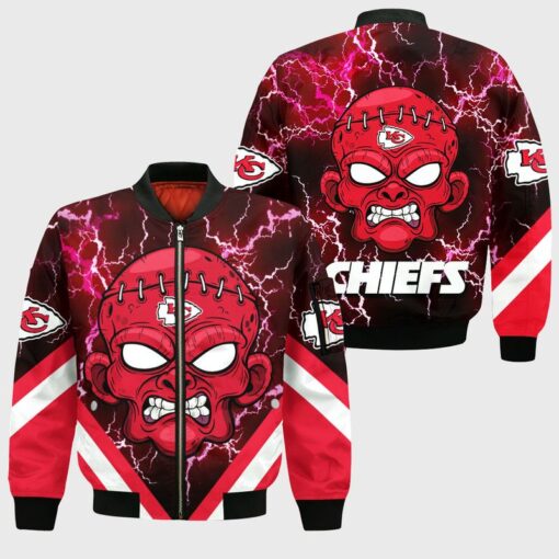 kansas city chiefs halloween frankenstein bomber jackets nla027910828015 q6ucy