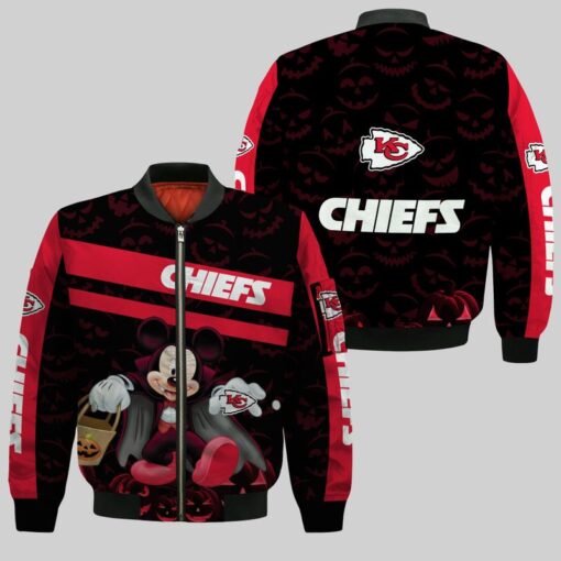 kansas city chiefs halloween mickey bomber jackets nla02861083424471