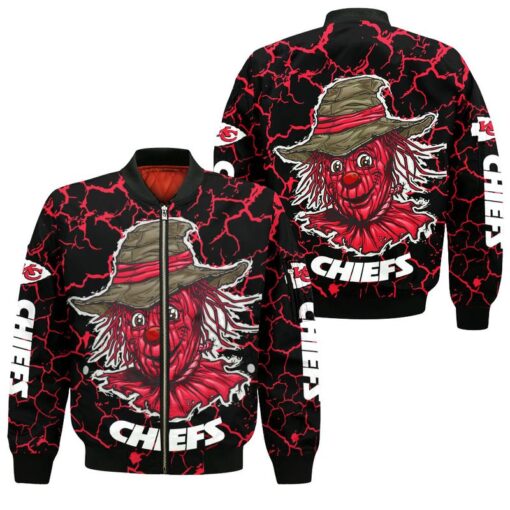 kansas city chiefs halloween scarecrow bomber jackets nla02671040102012 rpw40