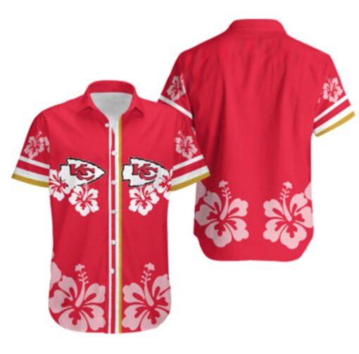 kansas city chiefs hibiscusand hawaiian shirt and shorts summer nla00451041099916 powpp