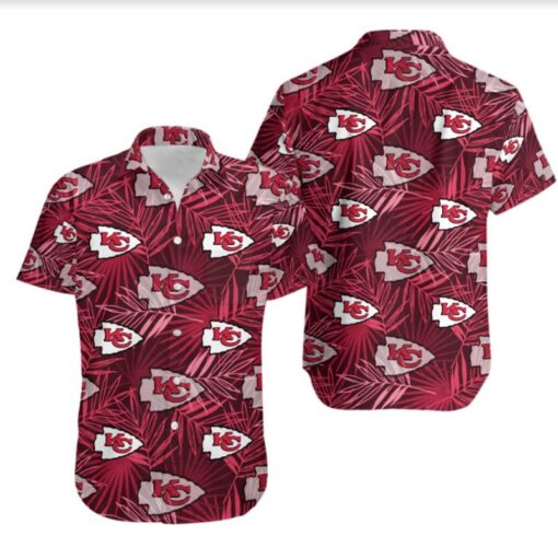 kansas city chiefs leaf and logo hawaii shirt and shorts summer nla00341079059031 7hzg8