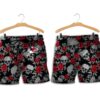 kansas city chiefs roses and skull hawaii shirt and shorts summer nla00711038932355 5wf6v