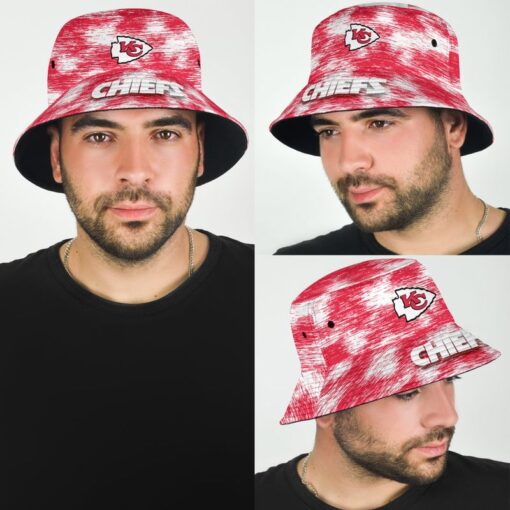 kansas city chiefs scratch pattern limited edition bucket hat nla01491051539819