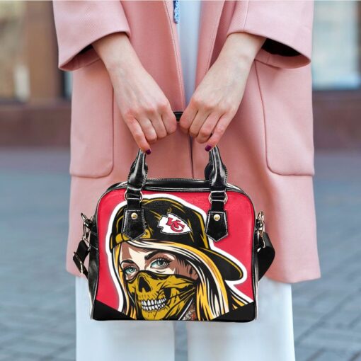 kansas city chiefs skull girl pattern limited edition lady leather handbag nla05011067521343 m54h5