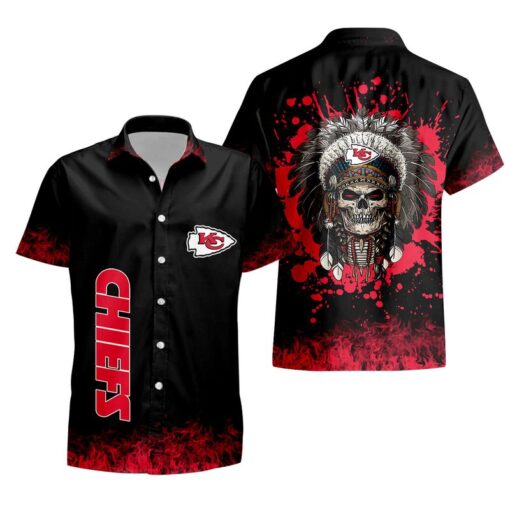 kansas city chiefs skull hawaii shirt and shorts summer new02131092796259 636yp