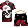 kansas city chiefs skull hawaii shirt and shorts summer nla06511023431306 fbfw7