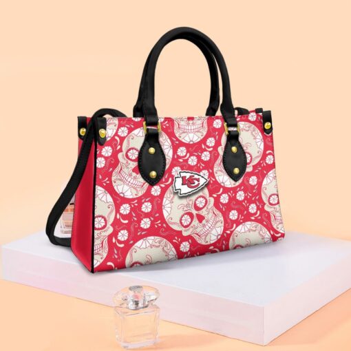 kansas city chiefs skull pattern limited edition fashion lady handbag nla05091055689082 zv4uh