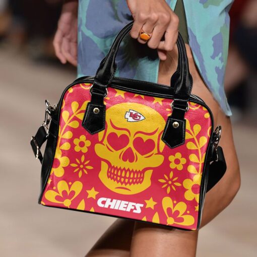 kansas city chiefs skull pattern limited edition lady leather handbag nla05041031432591 dl8tc