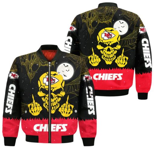 kansas city chiefs skull with middle fingers halloween bomber jackets new04711087477735 hiiod