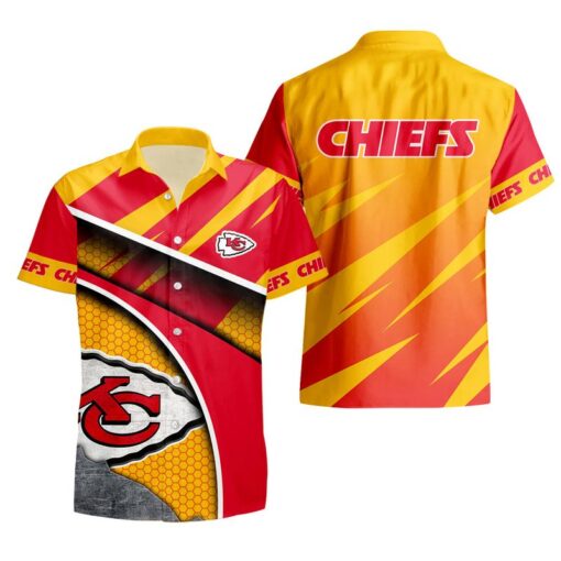 kansas city chiefs stripe pattern hawaii shirt and shorts summer new03601060208009 g5joq