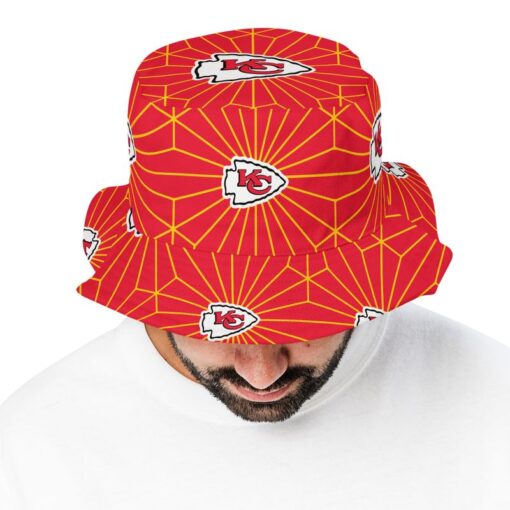 kansas city chiefs triangle pattern limited edition bucket hat new02541079663819 dmz8t