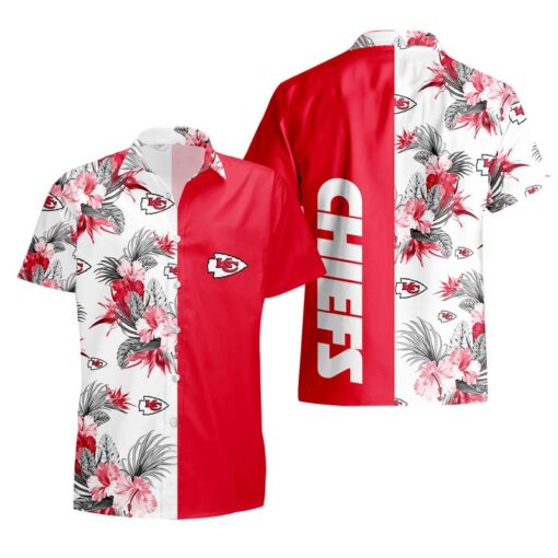 kansas city chiefs tropical pattern hawaii shirt and shorts summer new02111060842633 mjan0