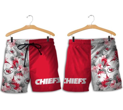 kansas city chiefs tropical pattern hawaii shirt and shorts summer new02111060842633 qdmg4