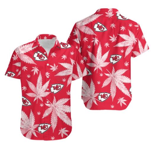 kansas city chiefs weed pattern hawaiian shirt and shorts summer nml00121029241692 god0e