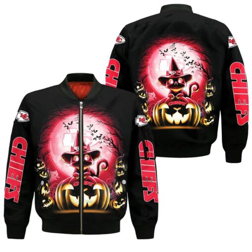 kansas city chiefs witch cat halloween bomber jackets new04881086141230 lb6ib