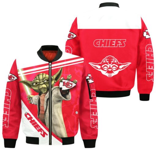 kansas city chiefs yoda all over print bomber jackets s 5xl nla00101010966890