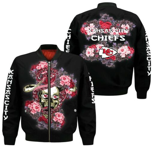 nfl kansas city chiefs all over print bomber jackets size s 5xl new00361018774072