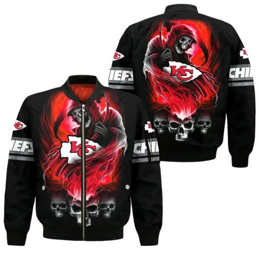 nfl kansas city chiefs all over print bomber jackets size s 5xl new00881014076052 sr42p