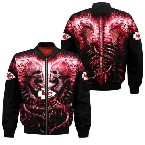 nfl kansas city chiefs all over print bomber jackets size s 5xl new01091080255452 bbkwz