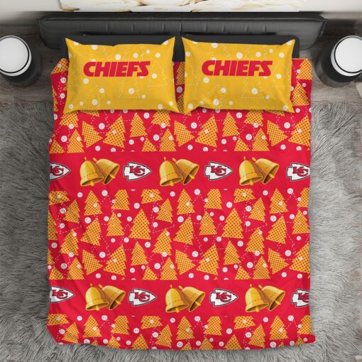 nfl kansas city chiefs christmas pattern limited edition bedding set nla03291026164055 vruy5