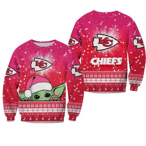 nfl kansas city chiefs christmas yoda limited edition sweatshirt nla03181054007762 47ph0