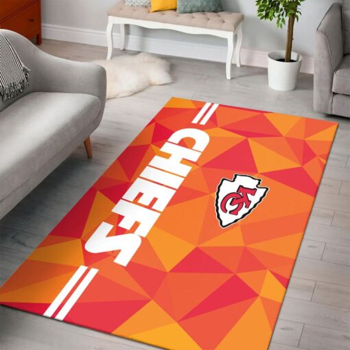 nfl kansas city chiefs diamond pattern premium area rug size s m l nla05321050922881 7qtb1