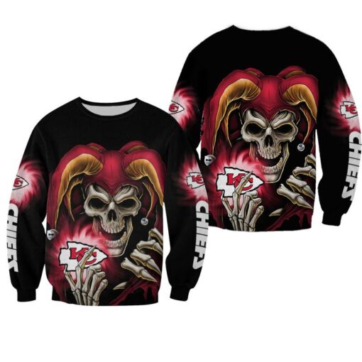 nfl kansas city chiefs halloween clown limited edition sweatshirt nla0260109716225 y16qv