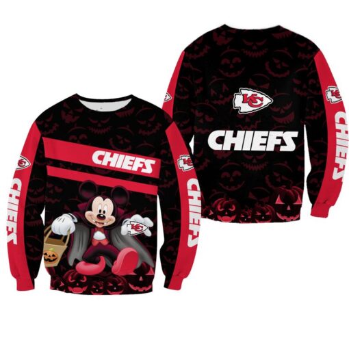 nfl kansas city chiefs halloween mickey limited edition sweatshirt nla02861083424471