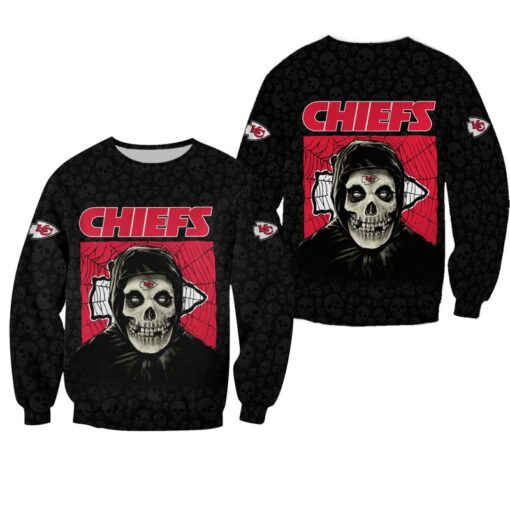 nfl kansas city chiefs halloween misfit edition sweatshirt new04721062761789 s8948