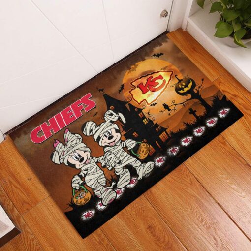 nfl kansas city chiefs halloween mm rubber base doormat new05211087714327 an7i0