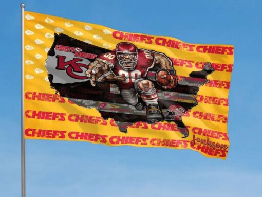 nfl kansas city chiefs limited edition all over printed fly flag96948012 9lm43