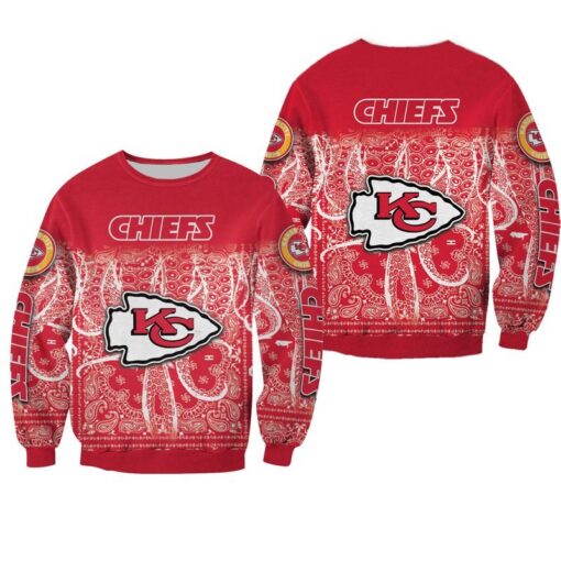 nfl kansas city chiefs limited edition bandana skull sweatshirt sizes s 5xl new01231019087160 wfc6r