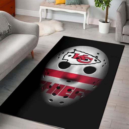 nfl kansas city chiefs mask premium area rug sizes s m l new05951074465662 1yhgy