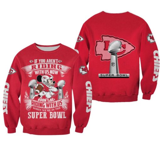 nfl kansas city chiefs mickey mouse limited edition all over print sweatshirt ptl0002103885741 z0c5a