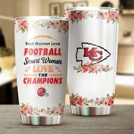 nfl kansas city chiefs real women love football smart women love the champions tumbler55255313 1moyu