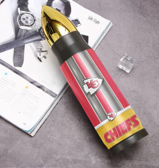 nfl kansas city chiefs stripe pattern limited edition bullet tumbler new03921010764448