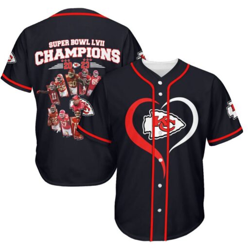 nfl kansas city chiefs super bowl lvii champions baseball jersey10461863 bn4gv