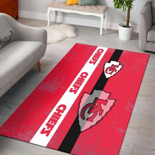 nfl kansas city chiefs texture pattern premium area rug size s m l nla04931047331217 k9hm6