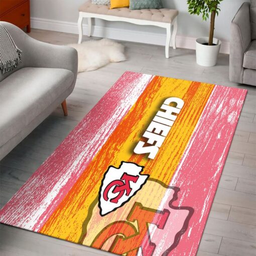 nfl kansas city chiefs texture pattern premium area rug size s m l nla04991039716185 ebrsc